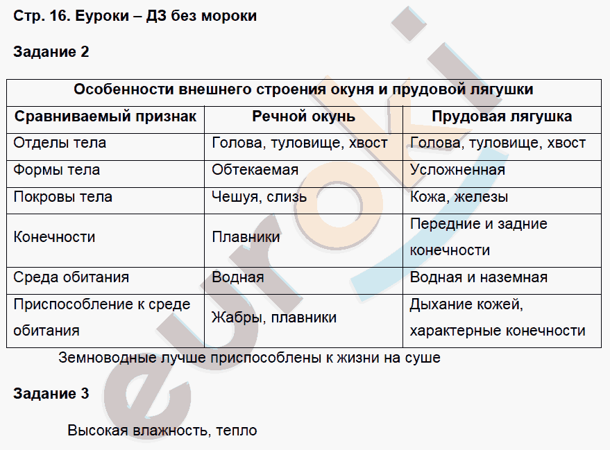 Таблица внешнее строение. Сравнительная характеристика речного окуня и прудовой лягушки. Сравнительная характеристика речного окуня и лягушки. Таблица сравнительные признаки Речной окунь и Прудовая лягушка. Таблица сравнение признак речного окуня и прудовой лягушки.